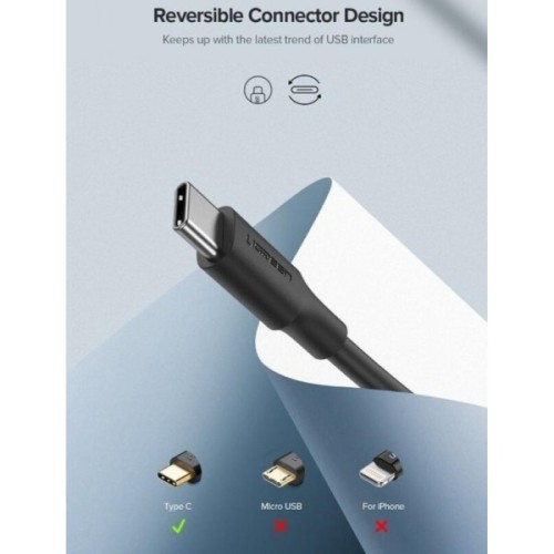 Дата кабель USB 2.0 AM to USB-C 1.0m US287 Black Ugreen (60116)