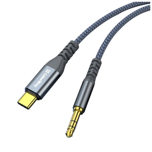 Кабель мультимедійний USB-C to 3.5mm M 1.2m gray ColorWay (CW-CBPDJ071-G)
