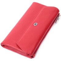 Гаманець ST Leather З натуральної шкіри Червоний (22699)