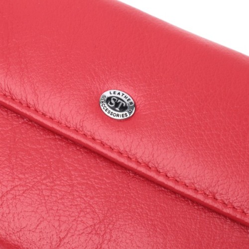 Гаманець ST Leather З натуральної шкіри Червоний (22699)
