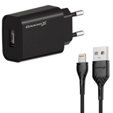 Зарядний пристрій Grand-X GaN USB-C 30W QC3.0 white (CH-390W)