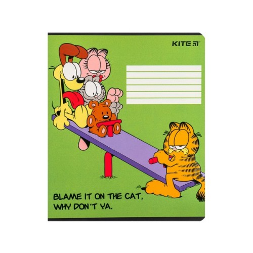 Зошит Kite Garfield, 18 аркушів, лінія (GF24-237)