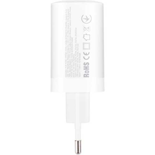 Зарядний пристрій XoKo 1xUSB-C PD45W + 1xUSB QC3.0 GaN white (XK-QC-450)