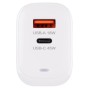 Зарядний пристрій XoKo 1xUSB-C PD45W + 1xUSB QC3.0 GaN white (XK-QC-450)