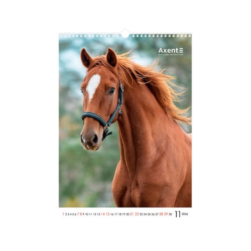 Календар Axent настінний А3 2026 р. Horses (8804-26-3-A)