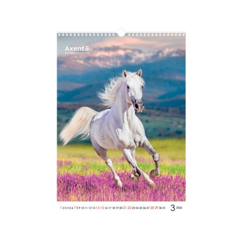 Календар Axent настінний А3 2026 р. Horses (8804-26-3-A)