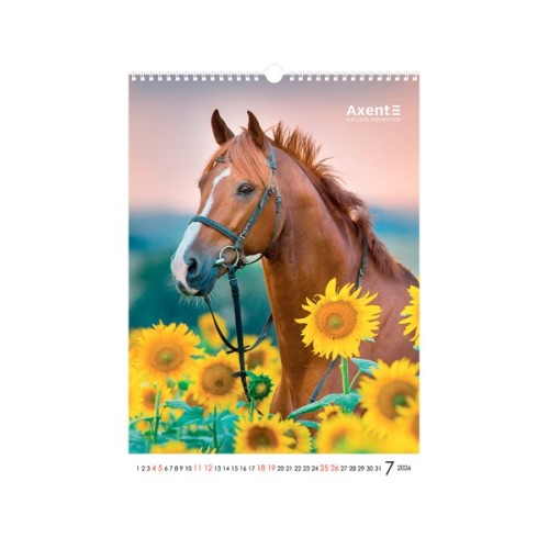 Календар Axent настінний А3 2026 р. Horses (8804-26-3-A)