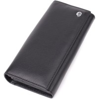 Гаманець ST Leather З натуральної шкіри Чорний (23088)