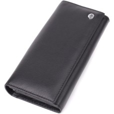 Гаманець ST Leather З натуральної шкіри Чорний (23088)