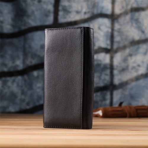 Гаманець ST Leather З натуральної шкіри Чорний (23088)