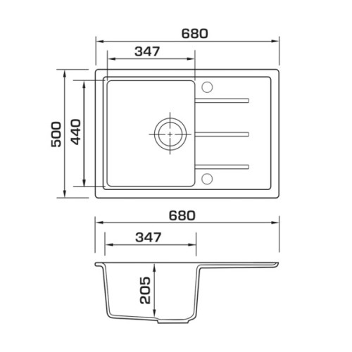 Мийка кухонна GRANADO Blanos white (gr2505)