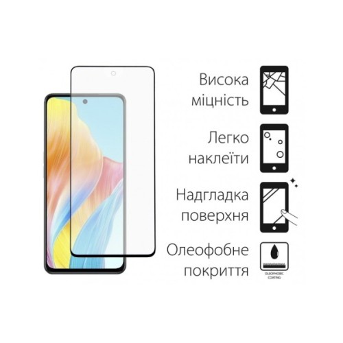 Скло захисне Dengos Full Glue Oppo A98 5G (black) (TGFG-293)