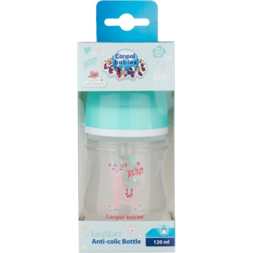 Пляшечка для годування Canpol babies EasyStart - Toys з широким отвором 120 мл (35/220_gre)