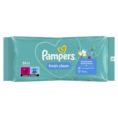 Дитячі вологі серветки Pampers Fresh Clean 52 шт (8001841041360)