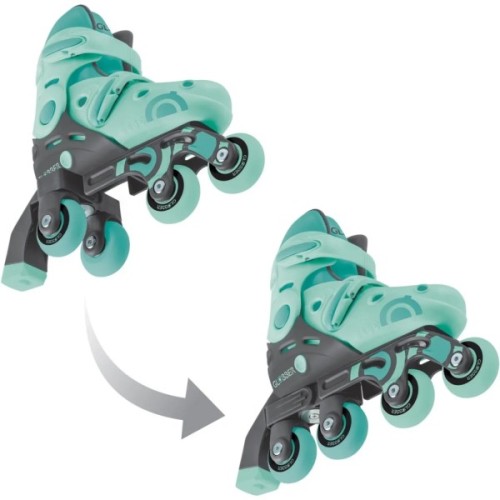 Роликові ковзани Globber 2в1 м'ятно-зелені р.30-33, до 60кг, 5+ (783-206)