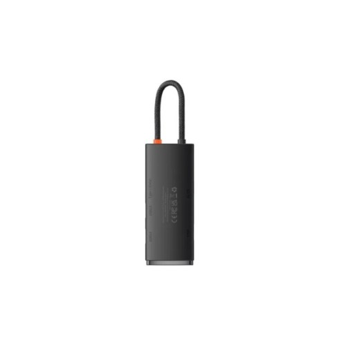 Концентратор Baseus USB-C 6-in-1 HDMI + 2xUSB 3.0 + USB-C + SD/TF black (WKQX050001)
