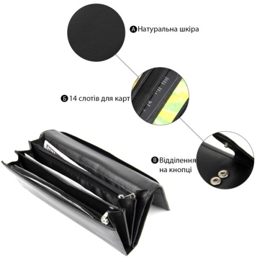 Гаманець ST Leather Чорний (19388)