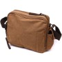 Сумка Vintage Чоловіча месенджер з текстилю Коричнева (22205)