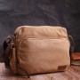 Сумка Vintage Чоловіча месенджер з текстилю Коричнева (22205)