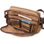 Сумка Vintage Чоловіча месенджер з текстилю Коричнева (22205)