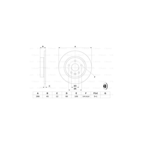 Гальмівний диск Bosch 0 986 479 645