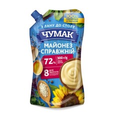 Соус Чумак Майонез Справжній 72% 300 г (4823096003337)