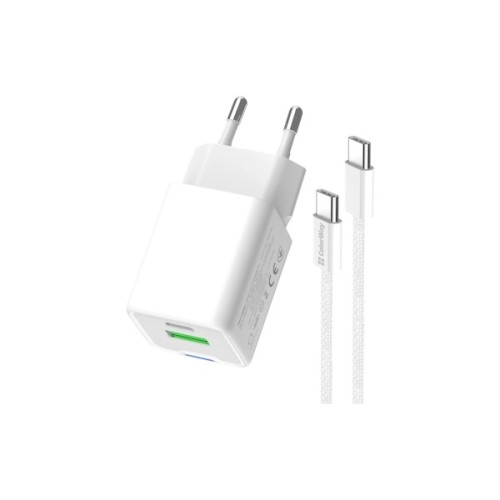 Зарядний пристрій ColorWay GaN Mini 35W PD Port PPS USB (Type-C PD + USB QC4.0) cable Type-C (CW-CHS055PDC-WT)