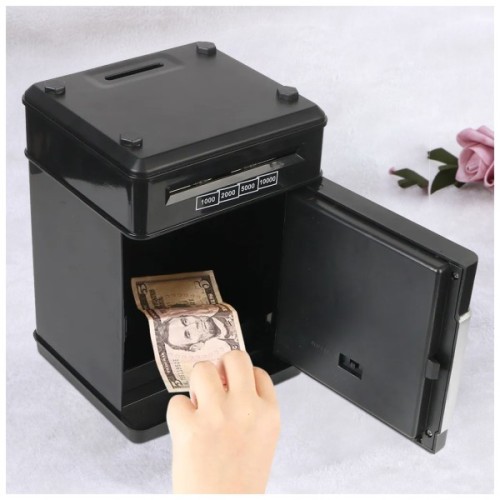 Інтерактивна іграшка UFT сейф-скарбничка музична з електронним купюроприймачем Cashbox Black (UFTCashboxBlack)