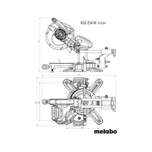 Торцювальна пила Metabo KGS 254 M 1800Вт, 254мм, 16.1кг (613254000)