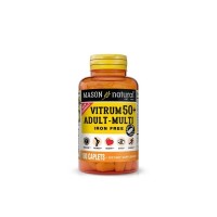 Вітамінно-мінеральний комплекс Mason Natural Мультивітаміни 50+ без заліза, Vitrum 50+ Adult-Multi Iron Free, 100 кап (MAV18151)