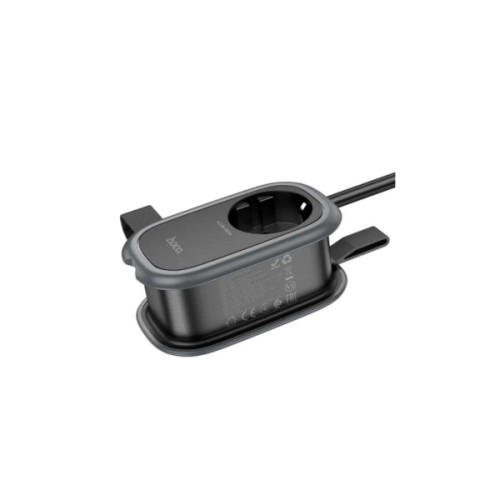 Мережевий фільтр живлення HOCO NS7 1 роз, 2 USB,USB-C, 20W, 1.1м, Black (NS7B)