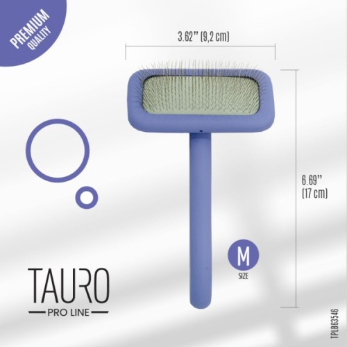 Гребінець для тварин Tauro Pro Line прямокутний M, зубці 11 мм purple (TPLB63546)