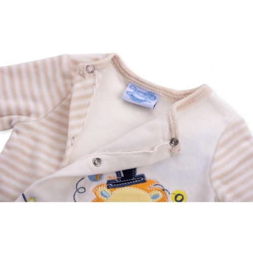 Чоловічок дитячий Luvena Fortuna велюровий з левом бежевий (EAD2526.0-3)