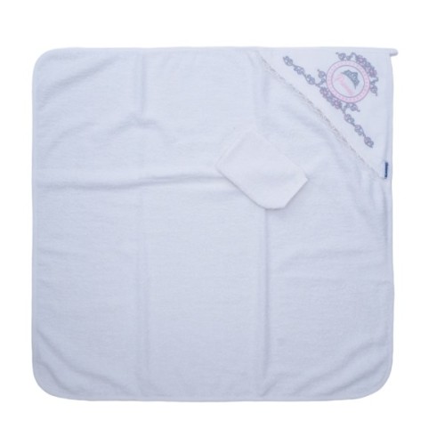 Рушник для купання дитячий Miniworld куточок (15476-pink)