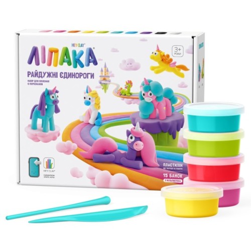 Набір для творчості Lipaka пластиліну, Райдужні єдинороги (15028-UA01)