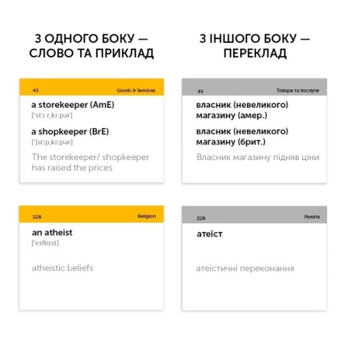 Навчальний набір English Student Картки для вивчення англійської мови Upper-Intermediate B2.1, українська (39122608)