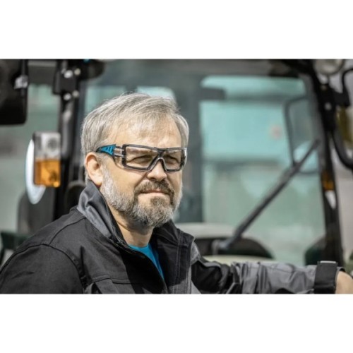 Захисні окуляри Hoegert LOTZEN HT5K010 прозорі лінзи синя оправа (HT5K010)