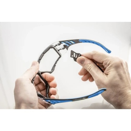 Захисні окуляри Hoegert LOTZEN HT5K010 прозорі лінзи синя оправа (HT5K010)