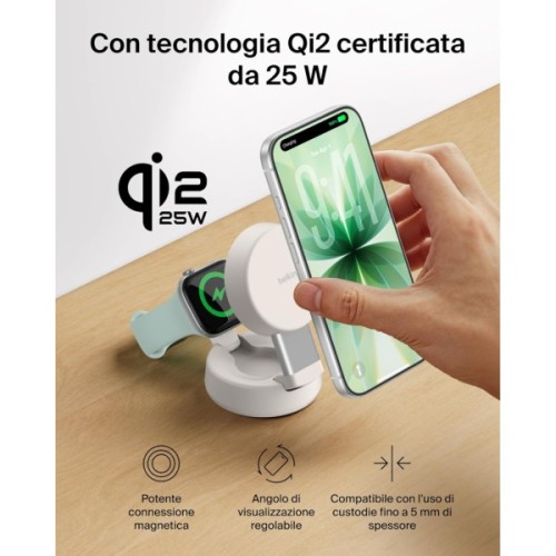 Зарядний пристрій Belkin UltraCharge Pro 2-in-1 Convertible Mag (WIZ043KQSD)