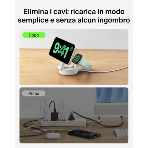 Зарядний пристрій Belkin UltraCharge Pro 2-in-1 Convertible Mag (WIZ043KQSD)