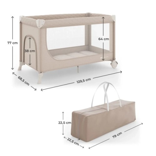 Дитячий манеж Kinderkraft Leody Up Beige (5902533930142)