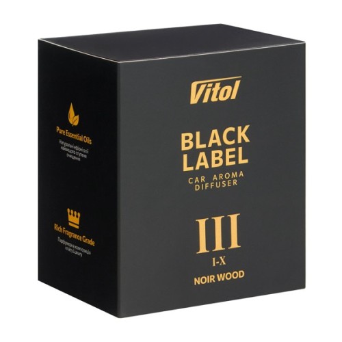 Ароматизатор для автомобіля Vitol Black Label Noir Wood III 8мл (V230403)