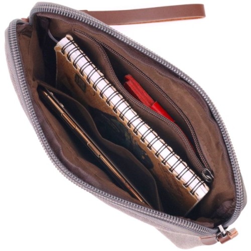 Сумка Vintage З текстилю Сіра (21259)