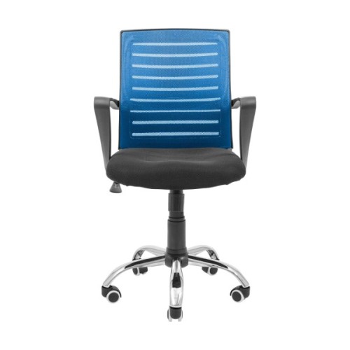 Офісне крісло Richman Флеш Ю Хром М-1 (Tilt) Сітка чорна + синя (ADD0003029)