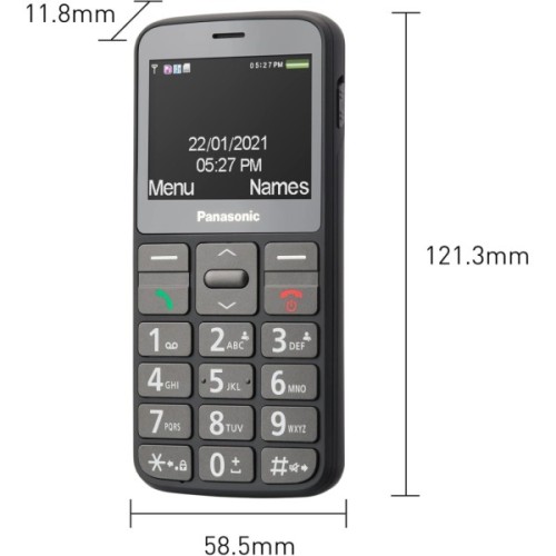 Мобільний телефон Panasonic KX-TU160 Grey (KX-TU160EXG)