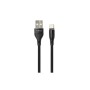 Дата кабель USB 2.0 AM to USB-C 0.3m cylindric nylon back Vinga (VCPDCTCCANB03BK)