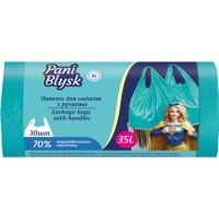 Пакети для сміття Pani Blysk З ручками 35 л 30 шт. (4823071661095)