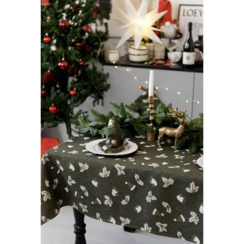 Скатертина Прованс Шапочки на зеленому 136х180 см (036858)