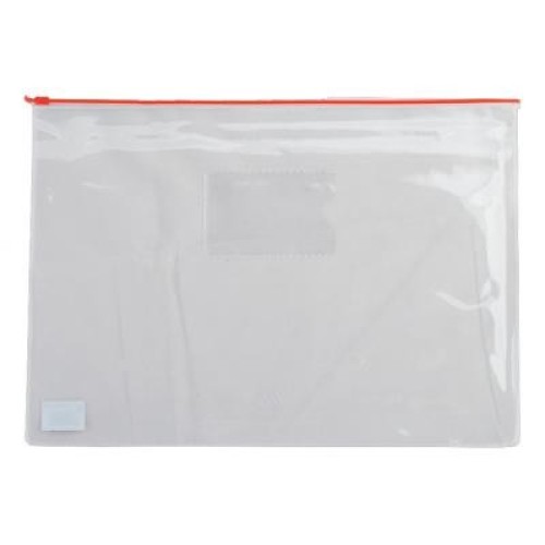 Папка на блискавці Buromax А4, plastic zipper red (BM.3946-05)