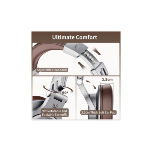 Навушники OneOdio A71 3,5мм/6,35мм Silver/Brown (A71 Silver Brown)